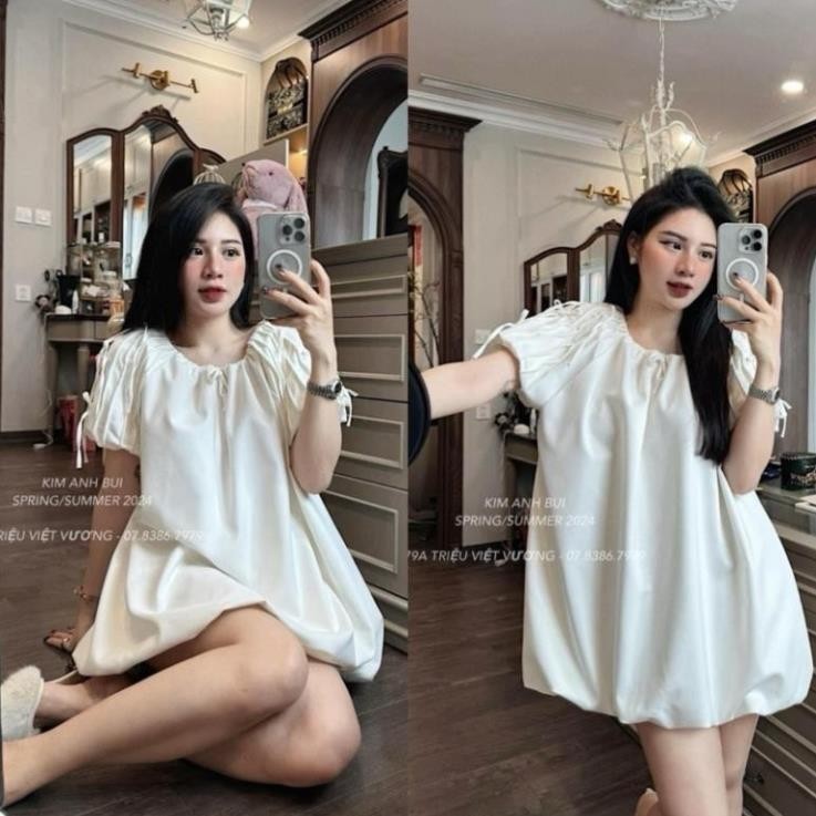 [ HOT ] Váy Thô Be Xếp Ly Đính Nơ Hàng 2 Lớp Kiểu Dáng Tiểu Thư Sang Chảnh Siêu Xinh 2024 V03