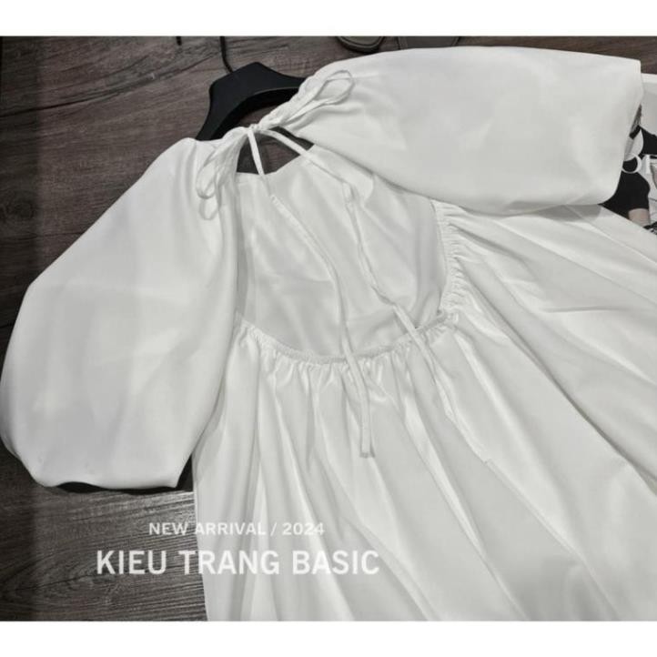 [ HOT ] Váy Thô Dáng Bom Hở Lưng Màu Trắng Tiểu Thư Hàng 2 Lớp Form Rộng Siêu Xinh 2024 V16 | BigBuy360 - bigbuy360.vn