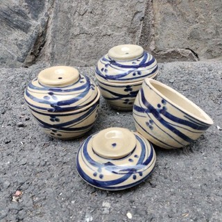 Thố Gốm siêu nhỏ 9.5*5cm <Hàng đá thô và xưa> Đựng gia vị tắc muối cho hàng ăn.