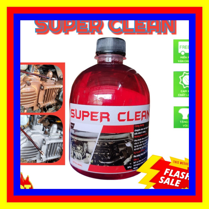 DUNG DỊCH TẨY RỬA ĐẦU BÒ LỐC MÁY SIÊU SẠCH SUPER CLEAN