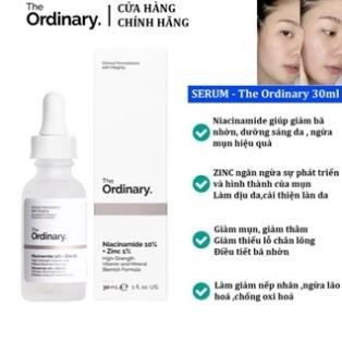 Serum ngừa mụn, sáng da, se khít, giảm mụn niacinamide 10% + zinc 1% - the ordinary 30ml [ cam kết chính hãng 100% } ..