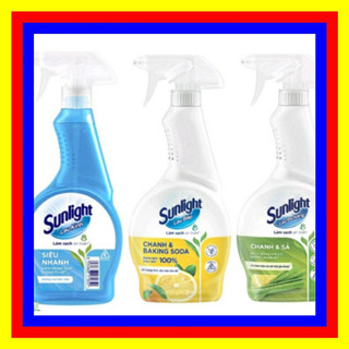 (Hàng mới về) nước xịt lau bếp Sunlight phiên bản nâng cấp từ cif thiên nhiên chai 500ml