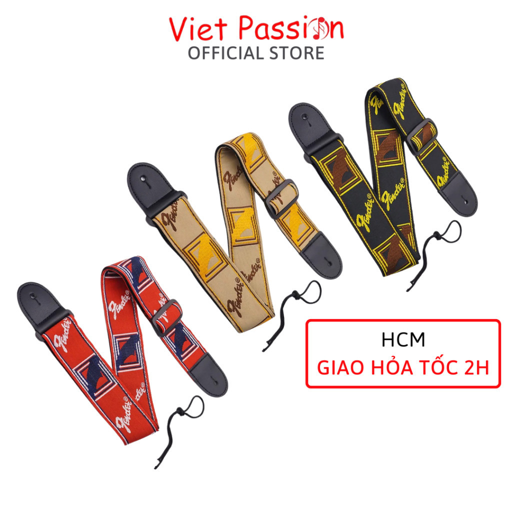 Dây đeo Fender đàn guitar acoustic classic guitar bass ghita điện phối hình dày dặn chắc chắn enzi