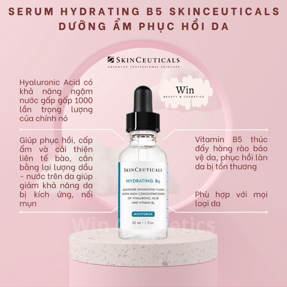 [CHÍNH HÃNG] Tinh chất B5 phục hồi da, giúp cấp ẩm và hỗ trợ tái tạo da Skinceuticals Hydrating B5 30ml