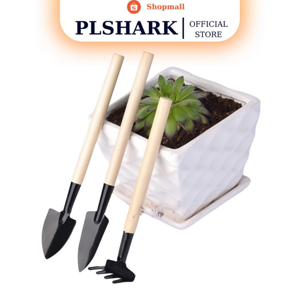 Bộ dụng cụ làm vườn mini 3 món tiện lợi PLSHARK