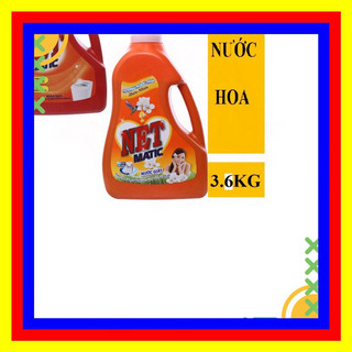 [Mới] (Hữu cơ thiên nhiên an toàn lành tính cho cả trẻ nhỏ) Can Nước giặt NET Matic 3,6kg - Hương nước hoa thiên nhiên D