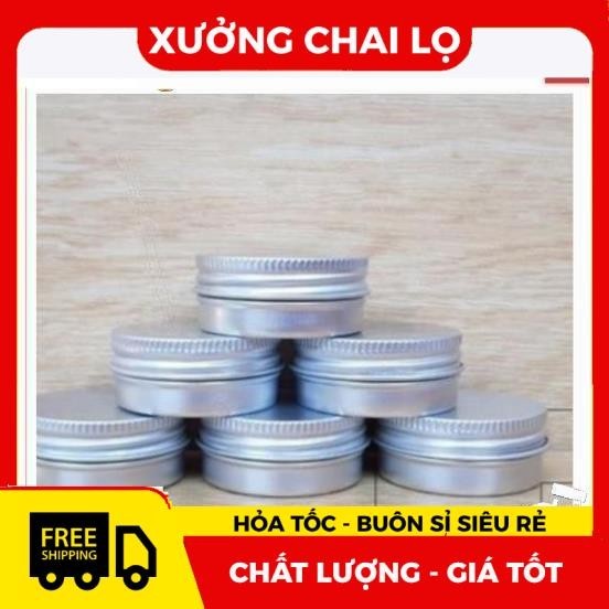 Hủ Hộp Đựng Kem   Nhôm 10g,20g,50g,100g Vặn Đáy Đựng Son Môi, Sáp Ong