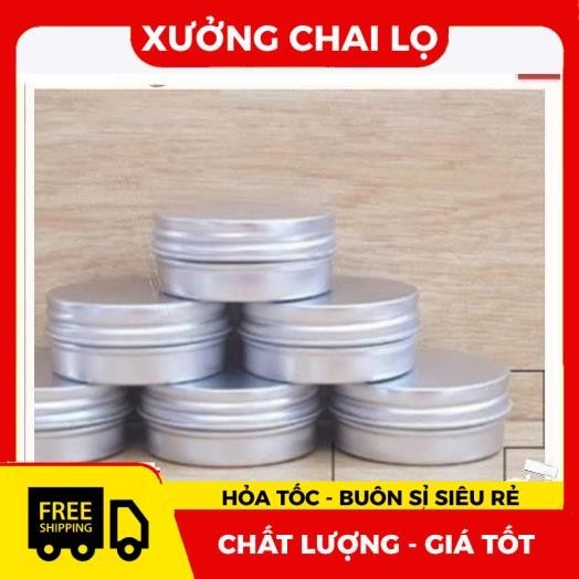 Hủ Hộp Đựng Kem   Nhôm 10g,20g,50g,100g Vặn Đáy Đựng Son Môi, Sáp Ong