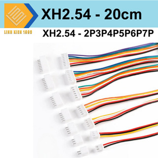 Đầu xh2.54mm dây điện tử một đầu 20cm nhiều màu 2p/3p/4p/5p/6p/7p