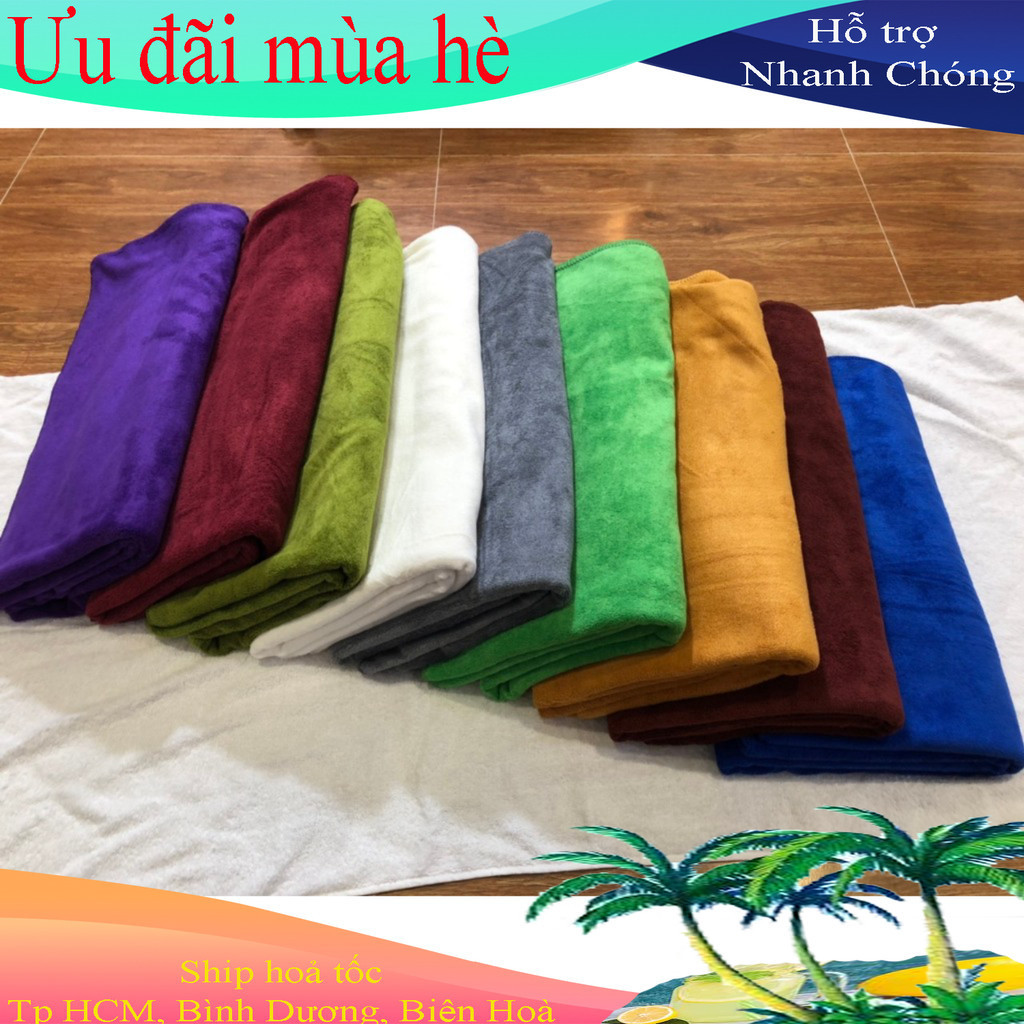 [Kt 50*100cm] Khăn tắm, Khăn choàng spa LOẠI I. Siêu Thấm Hút Nước, Siêu Mềm Mượt, Không Xù Lông , Giặt mau khô.