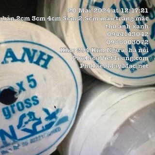 Chun Thu anh cuộn bé 10m bản 2cm 1cuộn màu Trắng tốt làm Thun quần may ga #110801