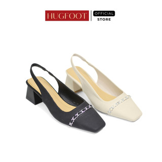 Giày cao gót nữ đế vuông Ninshoes cao 5P mũi vuông quý phái phù hợp phong cách công sở