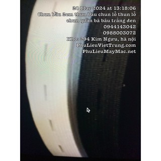 Chun bà bầu chun lỗ khuyết ise bản 2cm cuộn to 45m - 50m co dãn mềm Thun quần bà bầu cuộn #110801