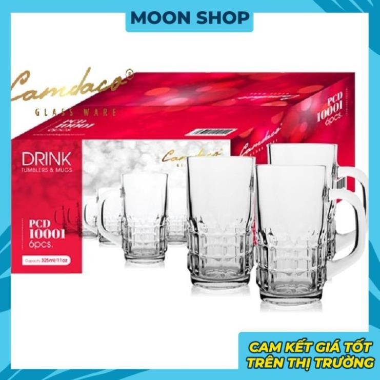 BỘ 6 LY THỦY TINH CÓ QUAI 325ML 131 - CẨM ĐẠT GDWIN
