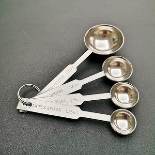 [Sỉ] Bộ thìa muỗng đong định lượng pha chế nhà bếp nhà hàng inox set 4 chiếc các cỡ đẹp giá rẻ