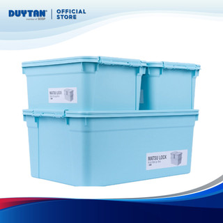 Combo 3 Thùng lưu trữ đa năng Matsu Lock 15L 45L, thùng nhựa đựng đồ, thiết kế hộp có khóa cài then, dễ chồng xếp, nhiều