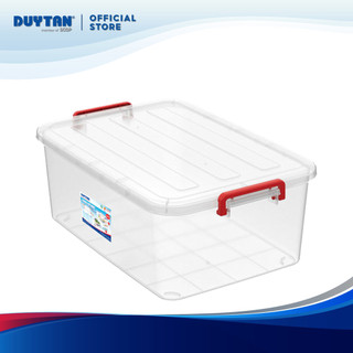 Thùng chữ nhật 45 duy tân nhựa pp, màu trắng trong, đựng dồ đa năng