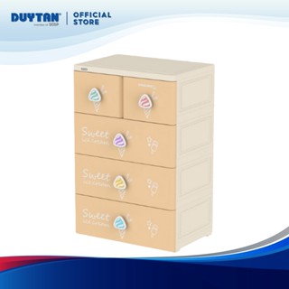 Tủ Mina Baby-L 4 tầng DUY TÂN nhựa PP/ABS, bao gồm 3 hộc lớn và 2 hộc nhỏ, tủ quần áo đa năng, tiện lợi