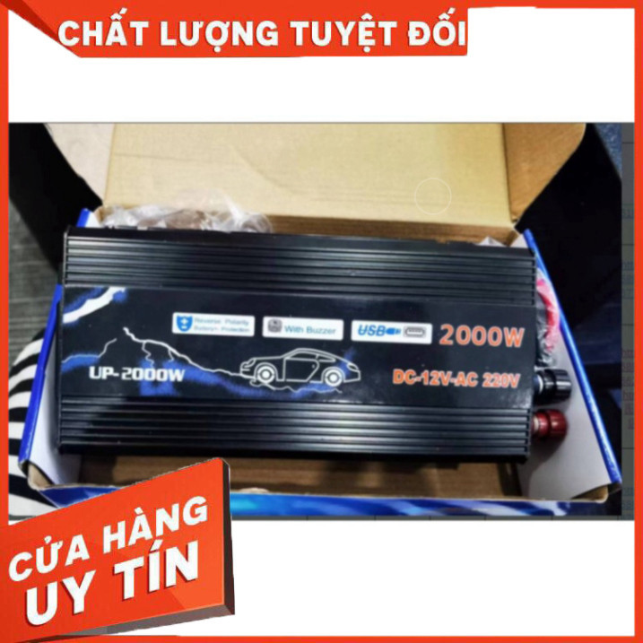 Kích điện 12v 220v sin chuẩn 2000w,bộ di chuyển điện 12v sang 220v,chuyển nguồn 12v ra 220v 2000w,in