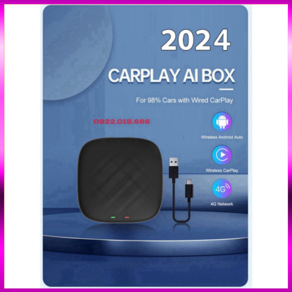 Bộ Carplay Android Box Ai Cắm Sim 4G TẶNG VIETMAP S2- Biến Màn Zin OTO Thành Màn Hình Android - Android 13.0 - chip 665