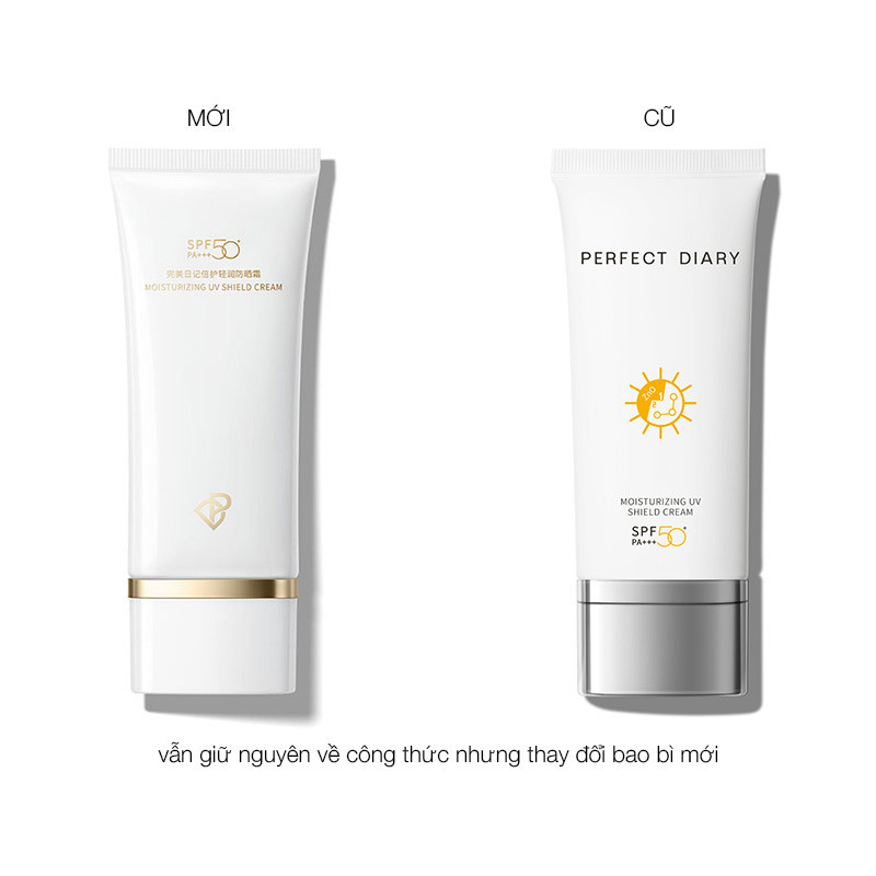 Kem chống nắng dưỡng da PERFECT DIARY SPF50+ bảo vệ khỏi tia UV PA+++ dưỡng ẩm dung tích 60ml