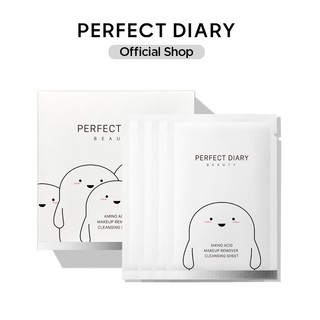 Túi 30 khăn giấy tẩy trang PERFECT DIARY amino acid làm sạch lớp trang điểm an toàn cho làn da