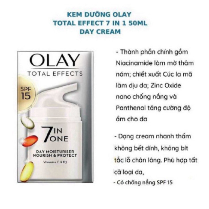 Kem dưỡng Olay 7 in 1 bản uk ban ngày và ban đêm cao cấp QG67 | BigBuy360 - bigbuy360.vn