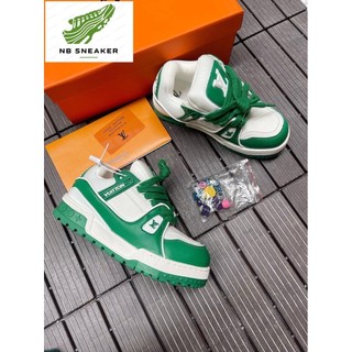 Giầy thể thao LV Trainer Maxi Green, LV béo xanh lá hàng cao cấp, full box + phụ kiện