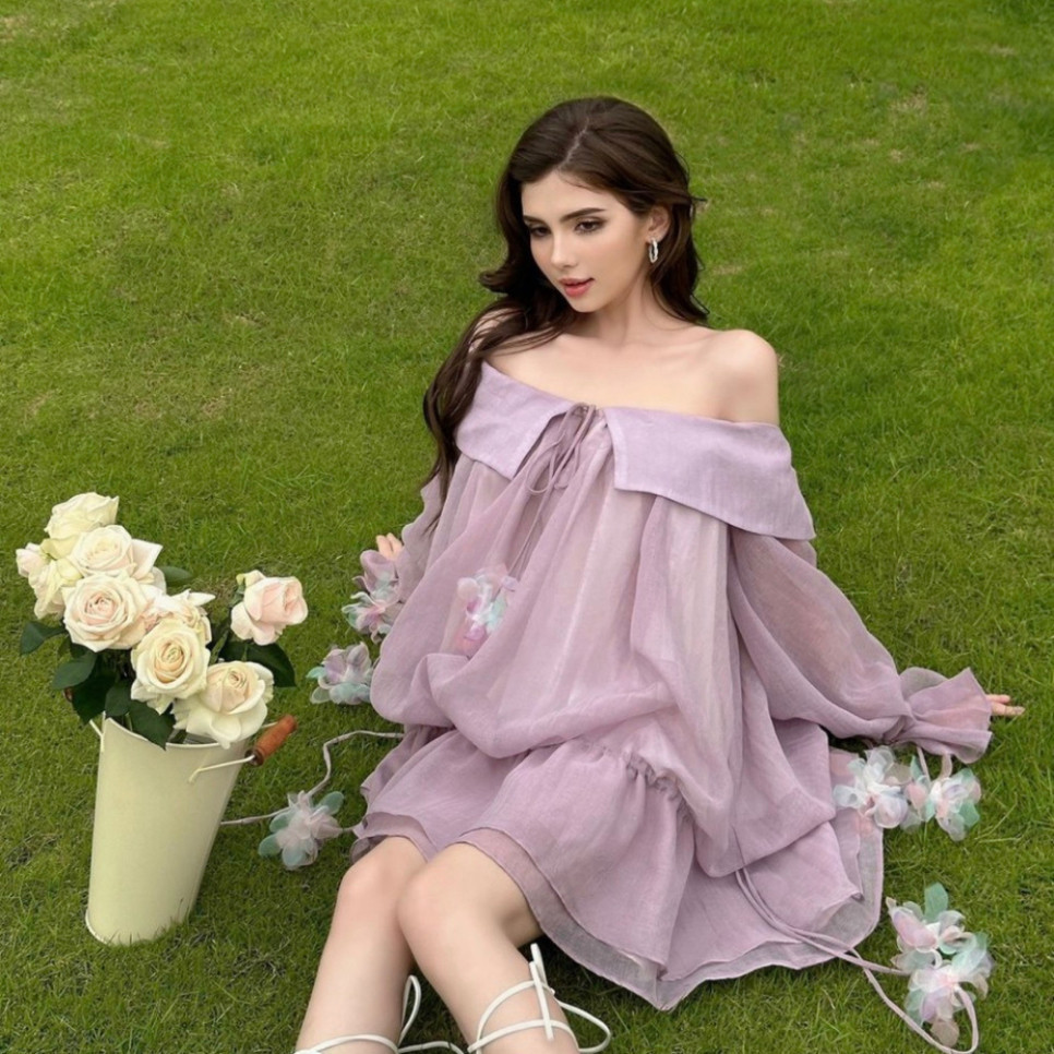 Đầm trễ Vai Bánh Bèo ZOZOSTORE Váy Bánh Bèo Bigsize Chất Liệu Tơ Nến Cao Cấp Đẹp Quyến Rũ Sang Trọng - Đầm Thiết Kế M15 | BigBuy360 - bigbuy360.vn