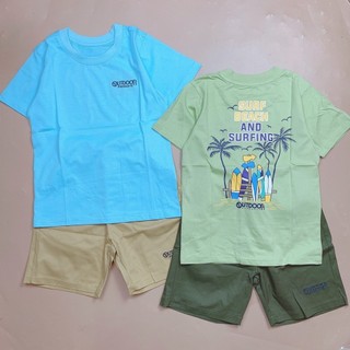 Bộ outdoor áo thun cotton + quần kaki bt size 120-160