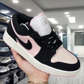 Giày Thể Thao JD1 Hồng Đen Low Thấp Cổ Nữ Hàng Cao Cấp, Giày JD 1 low màu hồng nhạt mới nhất 2024 - Yabi_Boutique