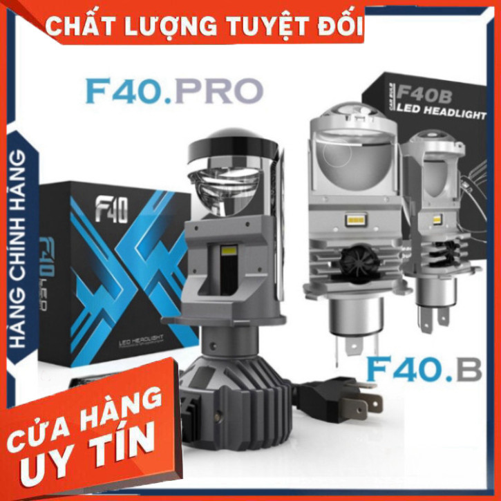 Đèn Led Bi Mini F40 PRO NEW Mẫu 2024 - F40B Mạch Đồng, Lõi 5 Sợi, Khe khuếch tán nhiệt lượng Bảo hàn