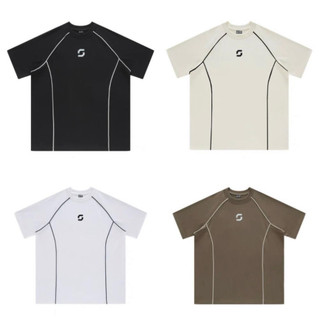 Áo thun raglan cotton phối line unisex 4 màu hottrend 2024