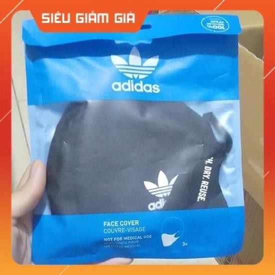 Khẩu trang Adidas( size O, size M) - Gói 3 chiếc màu đen