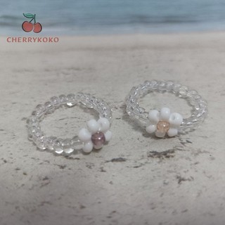 💞Cherry💞 Nhẫn hình Hoa hạt cườm handmade