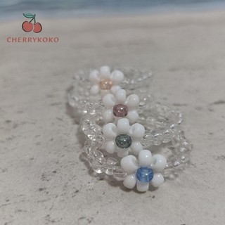 💞Cherry💞 Nhẫn hình Hoa hạt cườm handmade