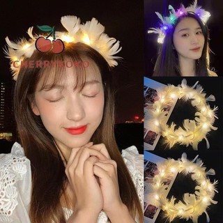 🍒🍒cherrykoko vòng hoa đội đầu có đèn led phát sáng