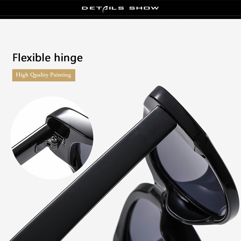 🍒🍒CHERRYKOKO Kính Râm Bảo Vệ Mắt Mèo Màu Đen Phong Cách Retro