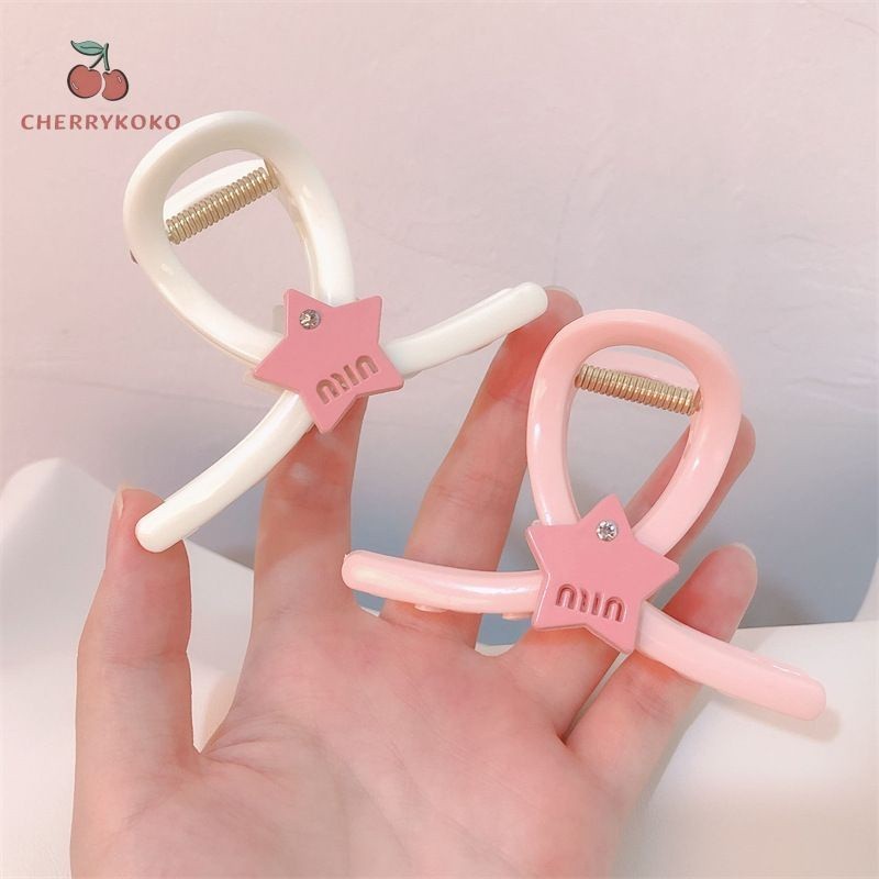 💞Cherry💞 Kẹp Tóc Cá Mập Phong Cách Mới Mùa Hè Đơn Giản Cao Cấp