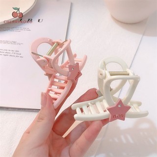 💞Cherry💞 Kẹp Tóc Cá Mập Phong Cách Mới Mùa Hè Đơn Giản Cao Cấp