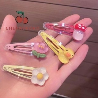🍒🍒cherrykoko kẹp tóc bb trong suốt họa tiết hoa dễ thương