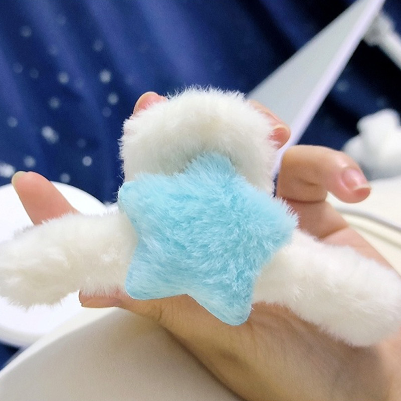 🍒🍒Cherrykoko Kẹp Tóc Hình Đầu Cá Mập / Ngôi Sao Nhồi Bông Dễ Thương Thời Trang Thu Đông 2024