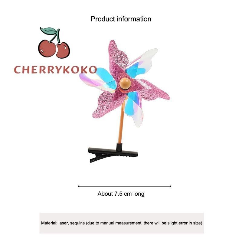 🍒🍒CHERRYKOKO Kẹp Tóc Hình Cối Xay Gió Dễ Thương Dành Cho Bé Có Thể Xoay Vòng