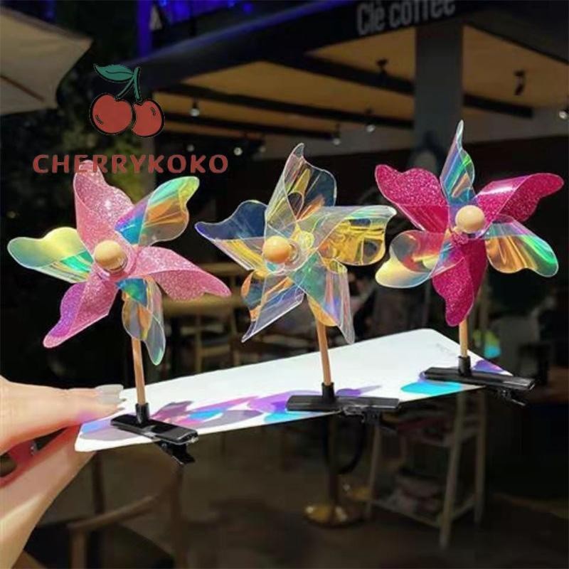 🍒🍒CHERRYKOKO Kẹp Tóc Hình Cối Xay Gió Dễ Thương Dành Cho Bé Có Thể Xoay Vòng