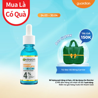 Tinh Chất Mờ Thâm Sáng Da Garnier Bright Complete Anti-Acness Booster Serum 4% Cho Da Dầu Mụn 30ml