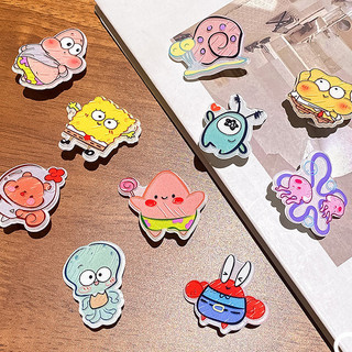 🍓Raspberry🍓 Kẹp Tóc Hình Spongebob Bằng Acrylic Xinh Xắn Cho Nữ