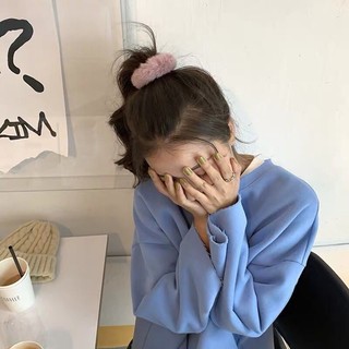🍓Raspberry🍓 Dây Cột Tóc Scrunchies Vải Lông Mềm