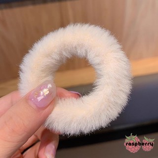 🍓Raspberry🍓 Dây Cột Tóc Scrunchies Vải Lông Mềm