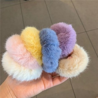 🍓Raspberry🍓 Dây Cột Tóc Scrunchies Vải Lông Mềm