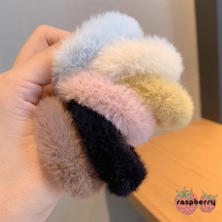 🍓Raspberry🍓 Dây Cột Tóc Scrunchies Vải Lông Mềm